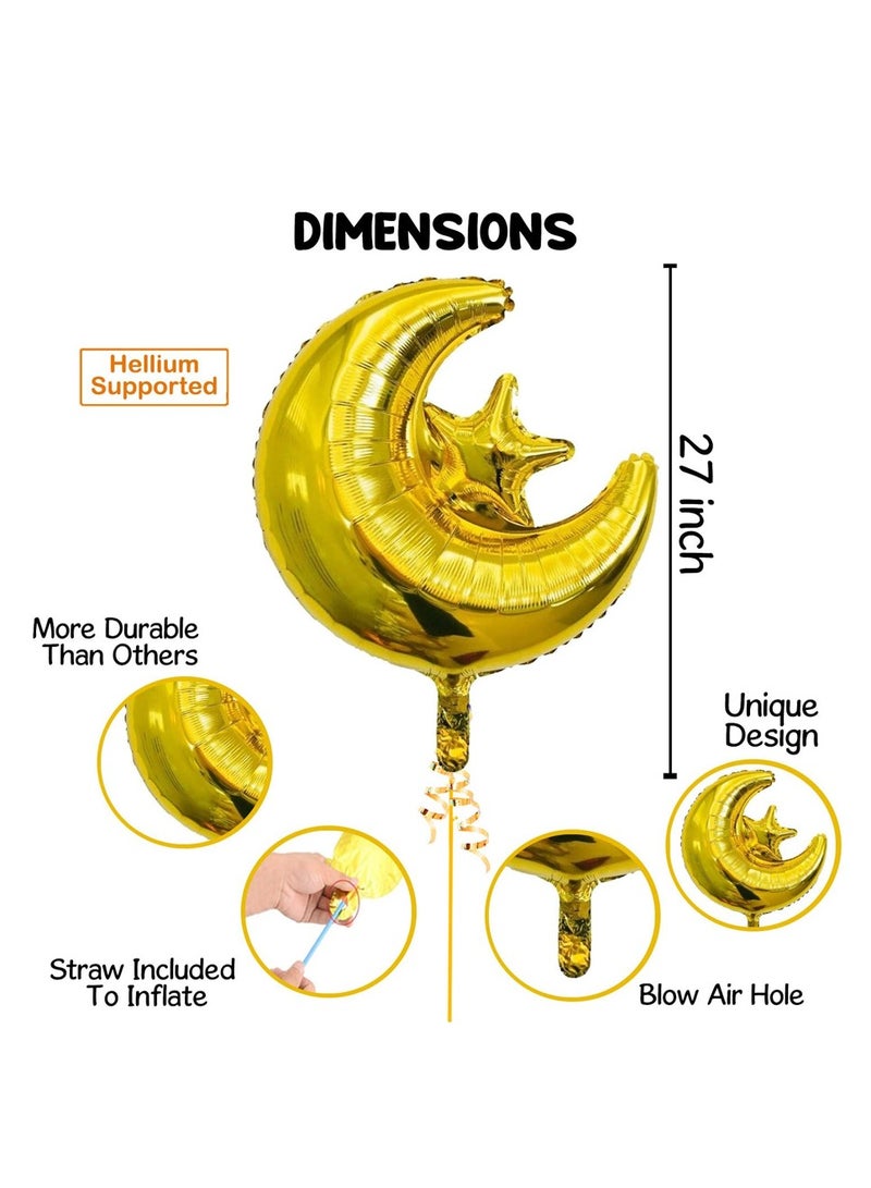 Brain Giggles Eid Mubarak Balloons Set Pack of 20 for Home Party Decoration Supplies - Image 3