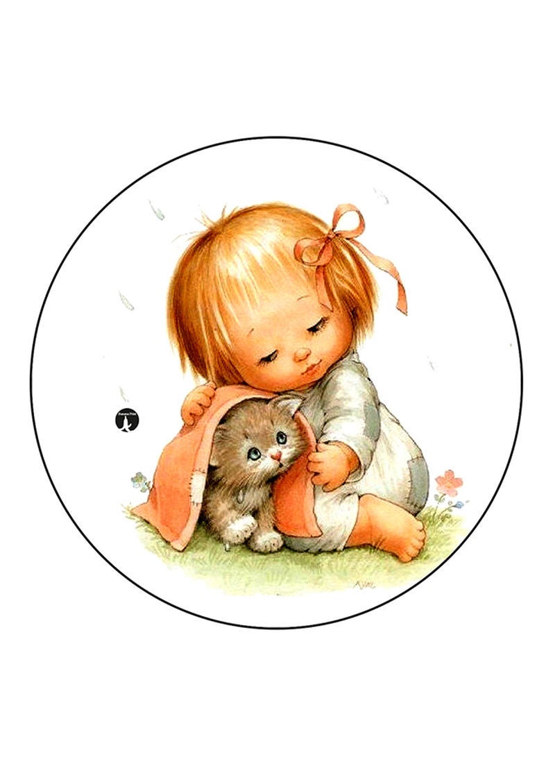 RKN Vintage Art Printed Large Pin Multicolour - Image 1