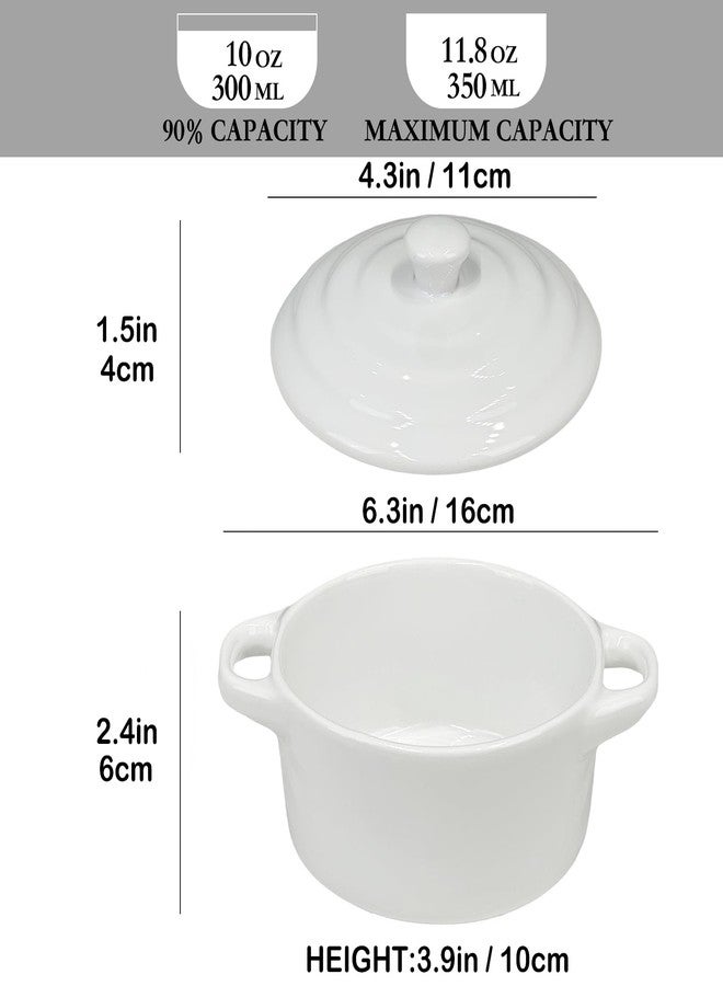 Yalong Mini Cocotte Set of 4, 15 OZ Small Casserole Dishes with Lids and Handles, Small Baking Ramekins, Ceramic Mini Dutch Oven for Soufflé, puddings, soups, baked desserts, Oven, Microwave - Image 3