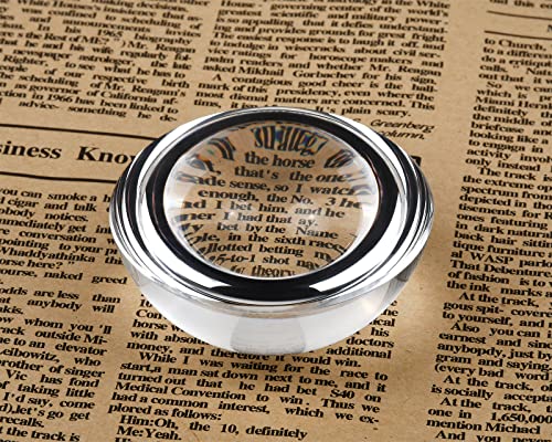 DS.DISTINCTIVE STYLE DS. DISTINCTIVE STYLE Paperweight Paper Weights for Office 2.4-Inch Crystal Dome Magnifier - Image 3
