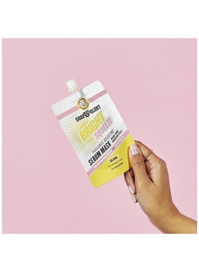 Soap & Glory Bright Squeeze Radiance Boosting Serum Face Mask - Vitamin C + Turmeric Face Mask to Diminish Dull Complexions - Refreshing Face Mask for All Skin Types (50ml) - Image 4