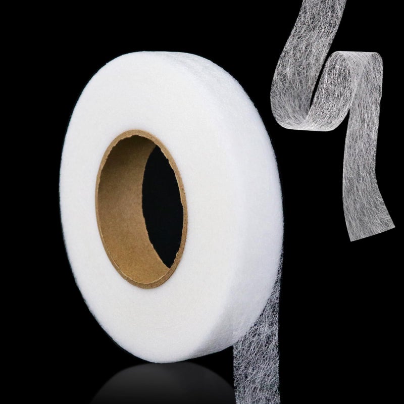 REDAMANCY 64 m Iron-On Tape, Width 20 mm, Hem Tape, Iron-On Hem, for Sewing Hems for Assembling Fabrics, Trousers, Curtains, Clothes - Image 1
