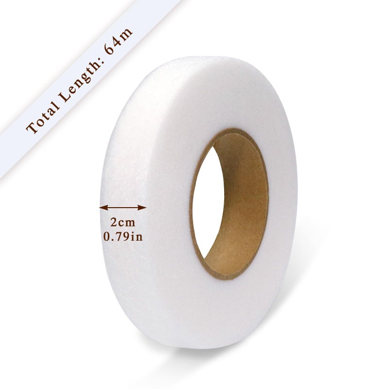 REDAMANCY 64 m Iron-On Tape, Width 20 mm, Hem Tape, Iron-On Hem, for Sewing Hems for Assembling Fabrics, Trousers, Curtains, Clothes - Image 2