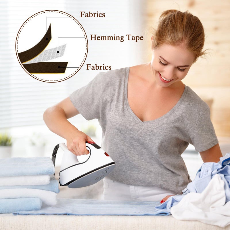 REDAMANCY 64 m Iron-On Tape, Width 20 mm, Hem Tape, Iron-On Hem, for Sewing Hems for Assembling Fabrics, Trousers, Curtains, Clothes - Image 5