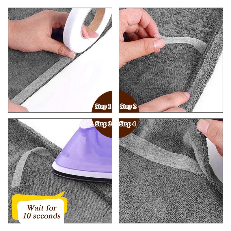 REDAMANCY 64 m Iron-On Tape, Width 20 mm, Hem Tape, Iron-On Hem, for Sewing Hems for Assembling Fabrics, Trousers, Curtains, Clothes - Image 4