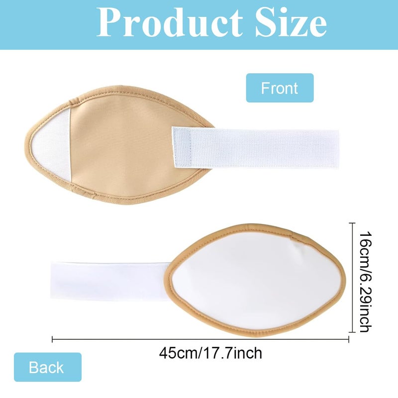 May Create ® 2pcs Castor Oil Pack for Knee, Castor Oil Pack Wrap for Knee Castor Oil Pack with Adjustable Elastic Strap, Reusable Breathable Cotton Castor Oil Compress Pads for Calf, Knees, Arm, Leg - Image 2