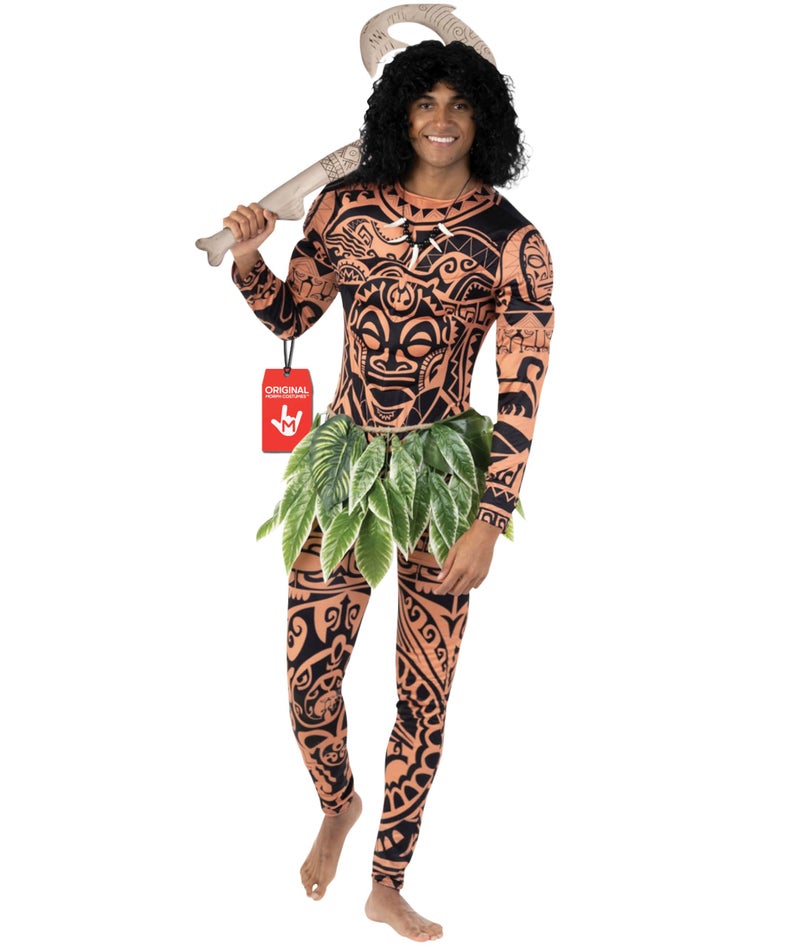 Morph Maui Costume for Men, Hawaiian Tattoo Costumes, Maui Costume Adult, Fancy Dress For Adults, Adult Halloween Costumes Men, Large - Image 1