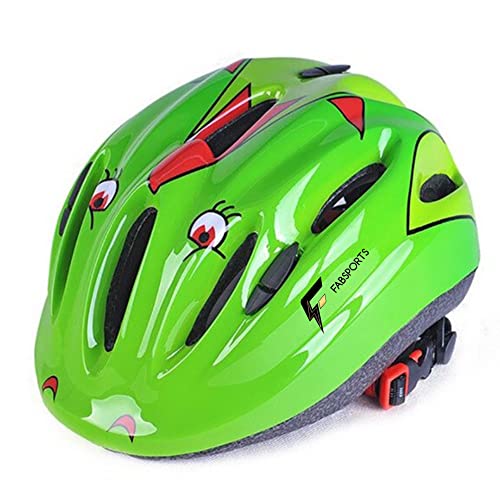 FABSPORTS Printed Safety Helmet for Kids-Boys & Girls (5-12 Years), Light Weight Bicycle/Bike Helmet, Adjustable Size, Superior Ventilation for Cycling/Skating/Skate Boarding - Image 1