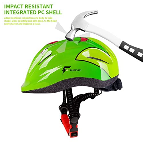 FABSPORTS Printed Safety Helmet for Kids-Boys & Girls (5-12 Years), Light Weight Bicycle/Bike Helmet, Adjustable Size, Superior Ventilation for Cycling/Skating/Skate Boarding - Image 4
