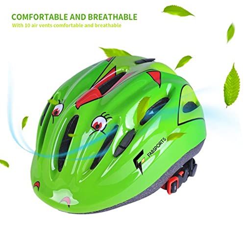 FABSPORTS Printed Safety Helmet for Kids-Boys & Girls (5-12 Years), Light Weight Bicycle/Bike Helmet, Adjustable Size, Superior Ventilation for Cycling/Skating/Skate Boarding - Image 3