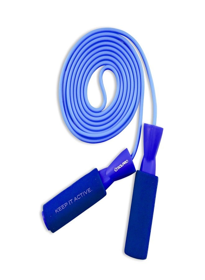 Solpro Hoppit Adjustable Jump Rope Skipping Rope with soft foam handle for men, women, kids, fitness & exercise | Unisex, Tangle-Free, Sweat-Resistant | Home & gym workouts. (Blue) - Image 1