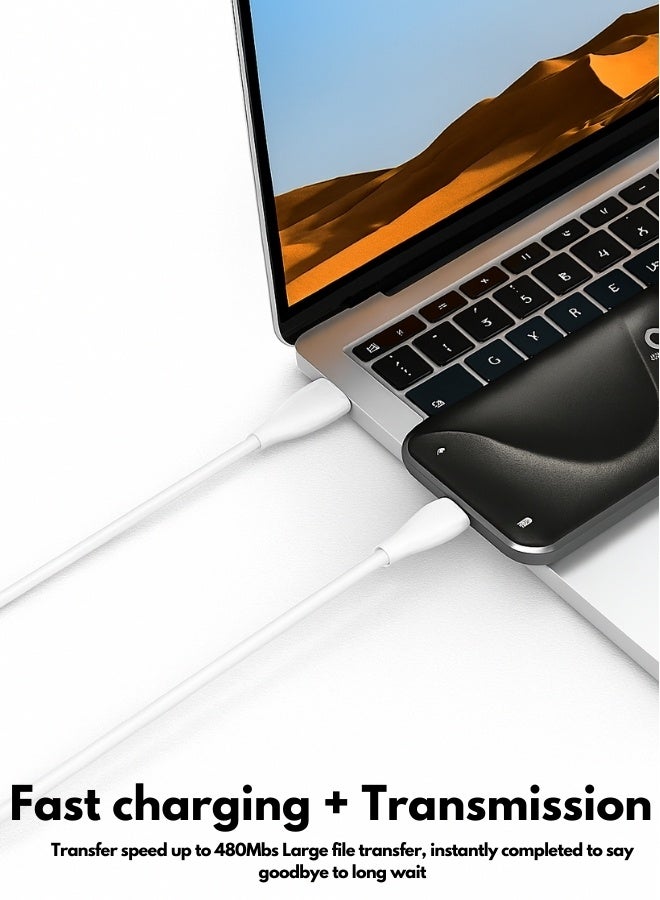 كابل USB إلى Lightning للشحن السريع، مضفر من النايلون المتين، مزامنة سريعة، تصميم خالٍ من التشابك لأجهزة iPhone وiPad - أنيق وقوي وموثوق - Image 2