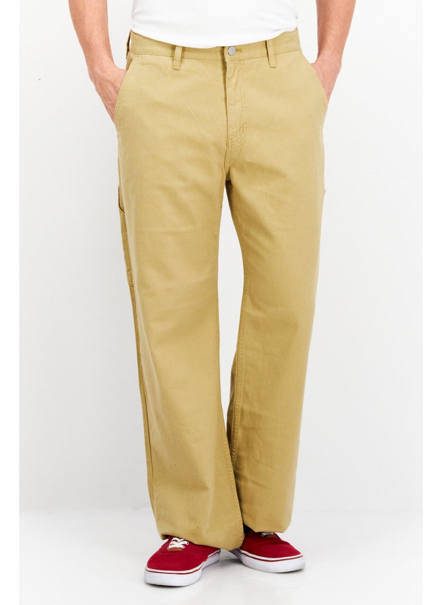 ESPRIT بنطال تشينو عادي للرجال، كاكي  - Image 1