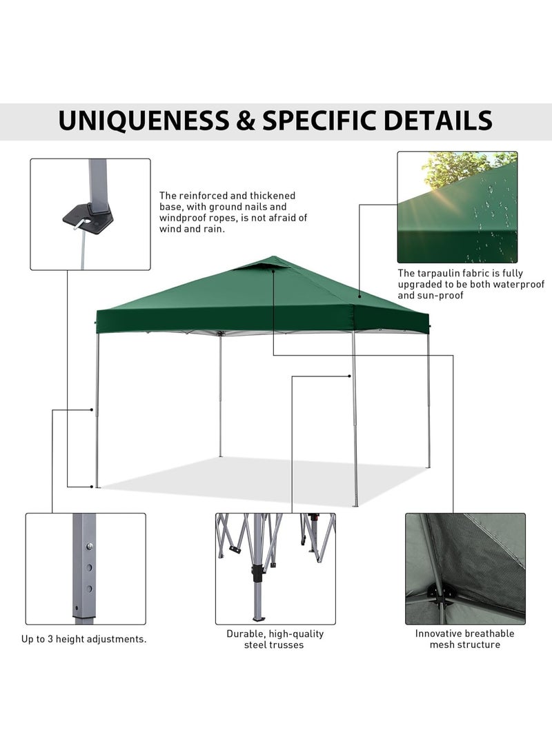 التيس خيمة مظلة قابلة للفتح السريع 3×3 متر للرحلات والحفلات | Pop Up Canopy Tent 10x10 - Image 2