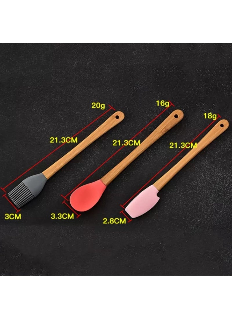 5-Piece Colorful Bamboo Handle Silicone Tip Spatula Brush Spoon Set - pzsku/Z74597D7A09F18DA9A409Z/45/_/1741292446/7cc1138a-7e27-401b-a1ac-0e6e5afbd7bb