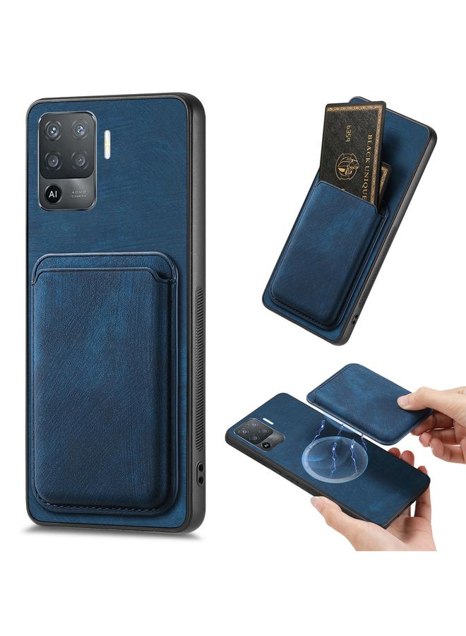 اس-توب جراب هاتف مغناطيسي مع حقيبة بطاقات جلدية كلاسيكية لهاتف OPPO F19 Pro - Image 1