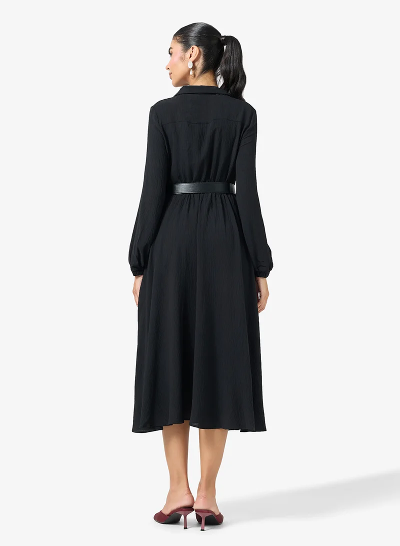 Ella  Belted Shirt Dress for Women | Best Price UAE