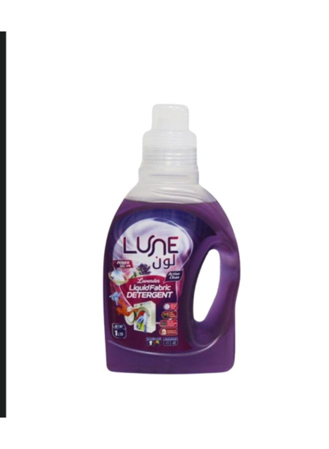 Lune. LUNE Lavender Liquid Fabric Detergent 1L | Power Gel Laundry Detergent - Image 1