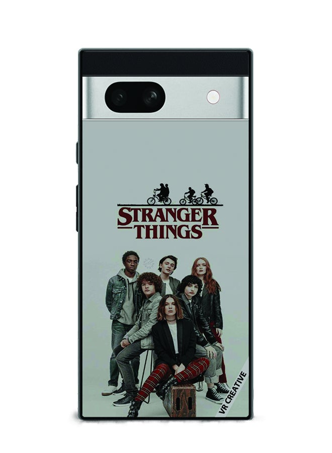 VR CREATIVE Protective Case Cover For Google Pixel 7a Strangers Thing Design Multicolour - Image 1