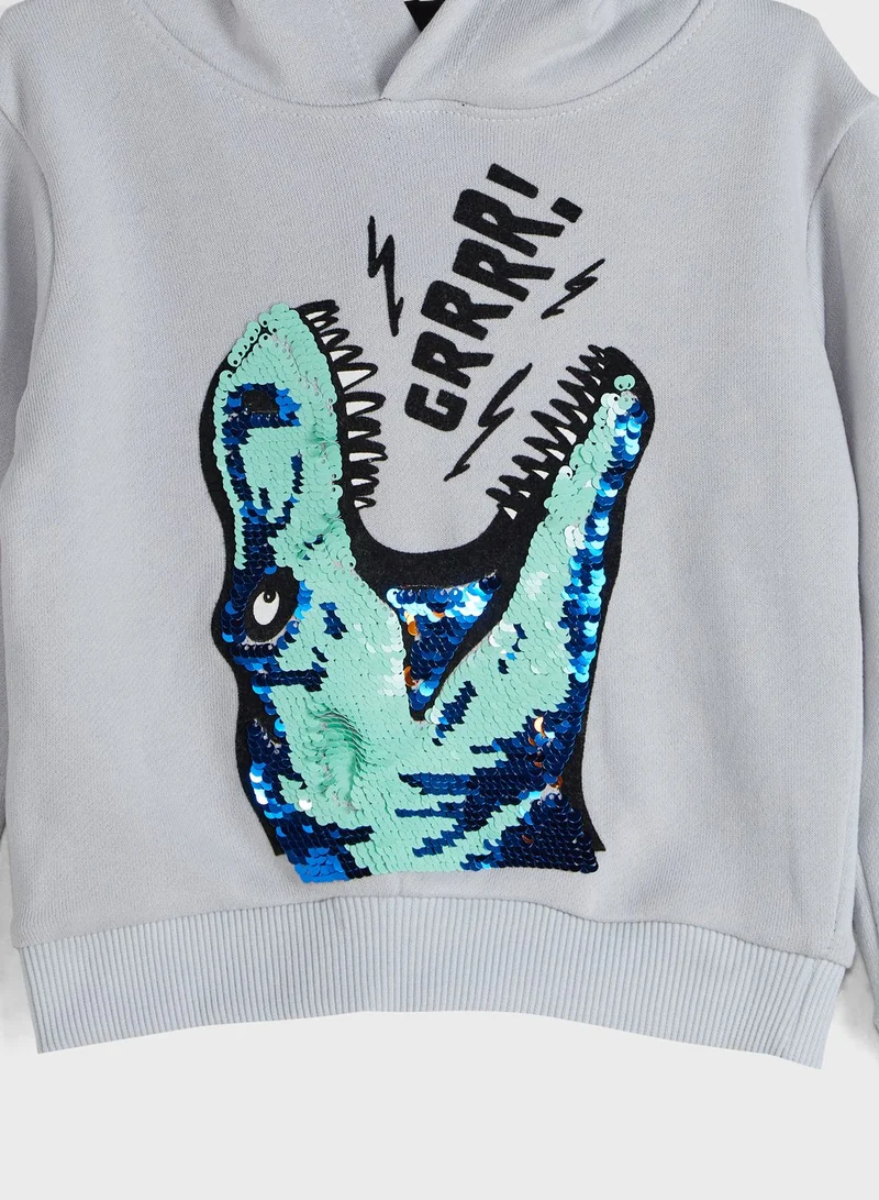 Ripples Kids Printed Hoodie