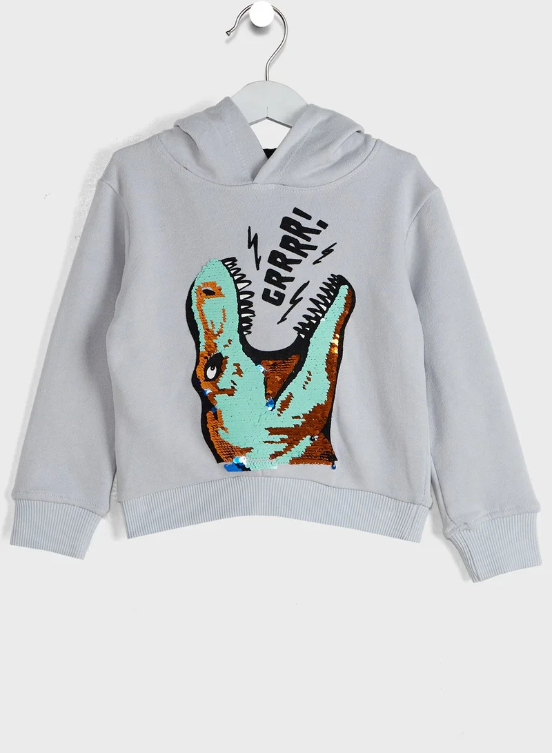 Ripples Kids Printed Hoodie