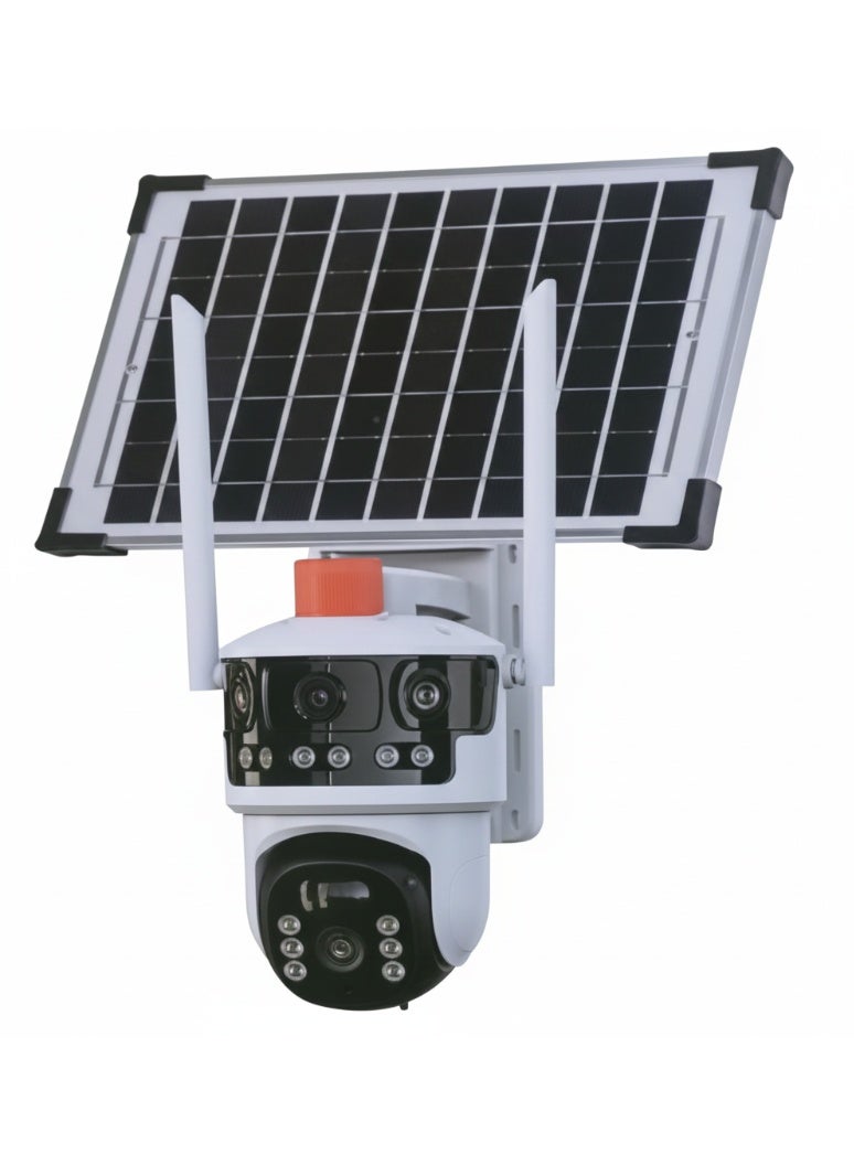 HONTON AI Solar Powered Camera - 5G 2-in-1 Dual Lens Security Camera with 8K Full HD Video, Pan & Tilt, Motion Detection, Two-Way Audio, Color Night Vision, Solar Powered for Continuous Monitoring, and Smart Remote Access - Image 1