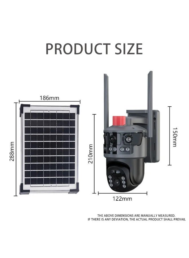 HONTON AI Solar Powered Camera - 5G 2-in-1 Dual Lens Security Camera with 8K Full HD Video, Pan & Tilt, Motion Detection, Two-Way Audio, Color Night Vision, Solar Powered for Continuous Monitoring, and Smart Remote Access - Image 5