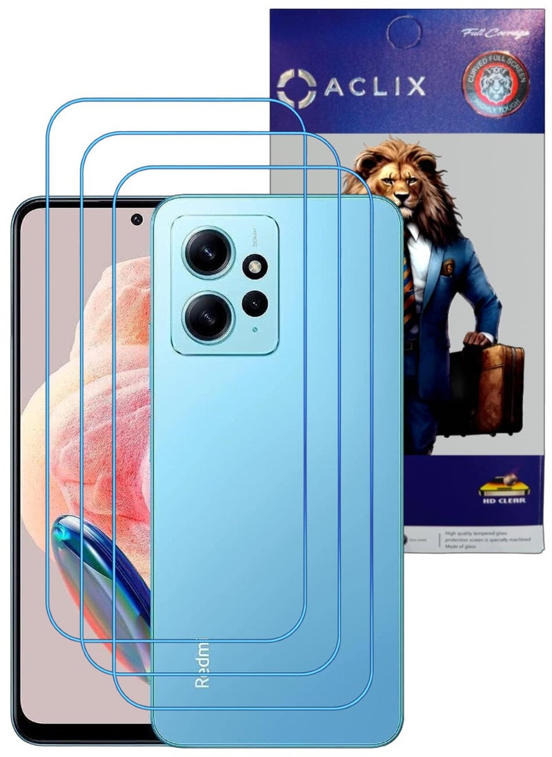 ACLIX 3 Pieces Antistatic ESD Dustproof Premium Quality High Definition Clear Tempered Glass Screen Protector Designed For Xiaomi Redmi Note 12 - Image 1
