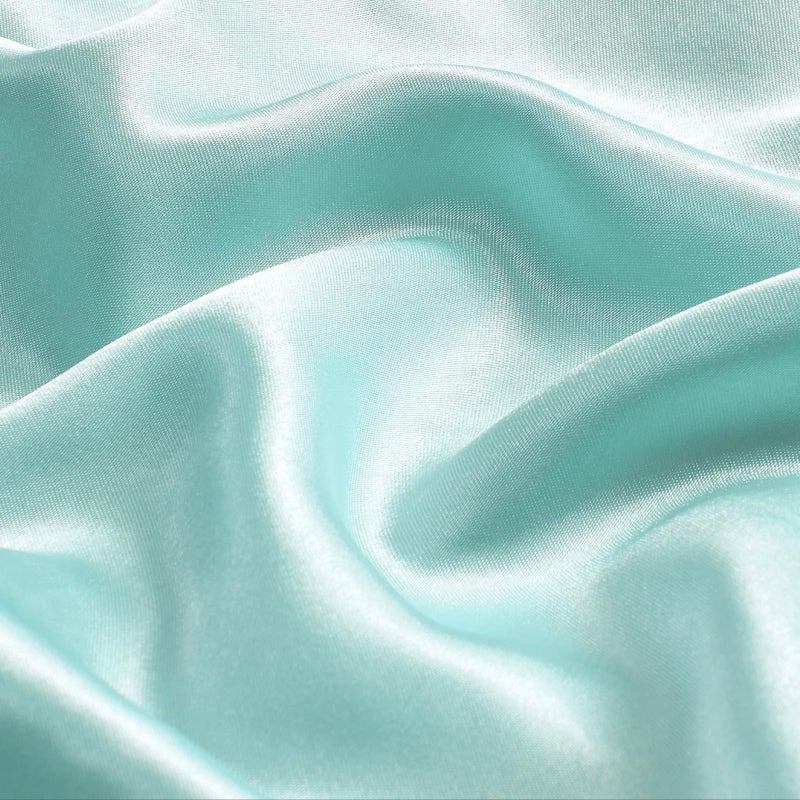 بيديليت وسادة الساتان البديلة للشعر والجلد الفائق الناعم والتبريد على غرار حالات وسادة الحرير 2 مع هدية إغلاق المغلف للنساء الرجال (20 "" x26 "الحجم القياسي الأزرق الرمادي) - Image 3