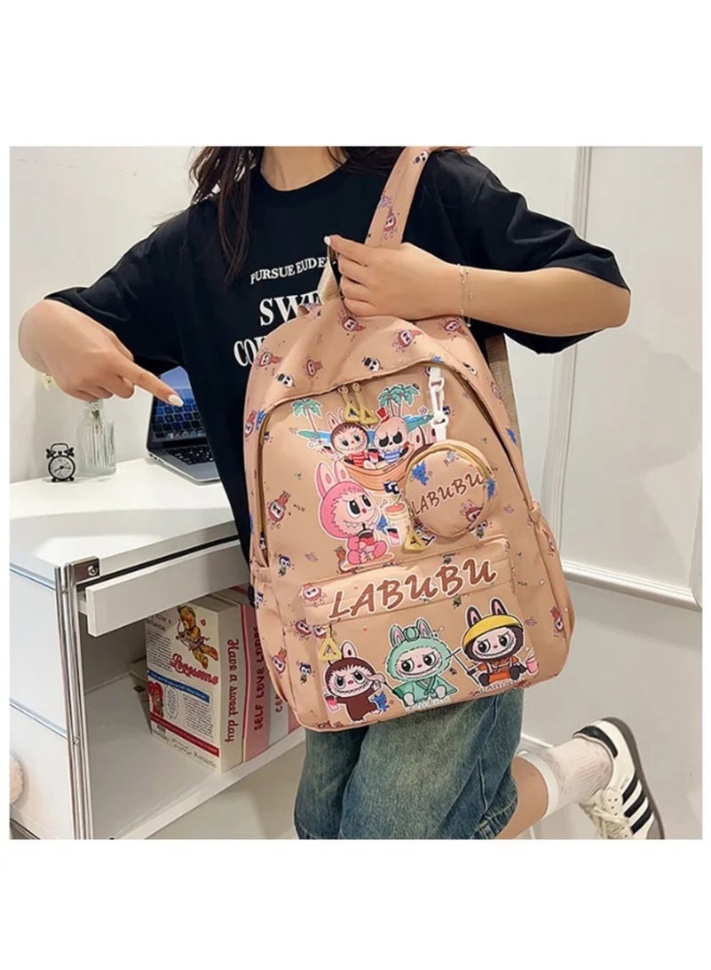 Labubu Children's Backpack Kindergarten Senior School Backpack Student Backpack Light And Cute Backpack Fashion Cartoon Backpack 45*32*14CM - Image 2