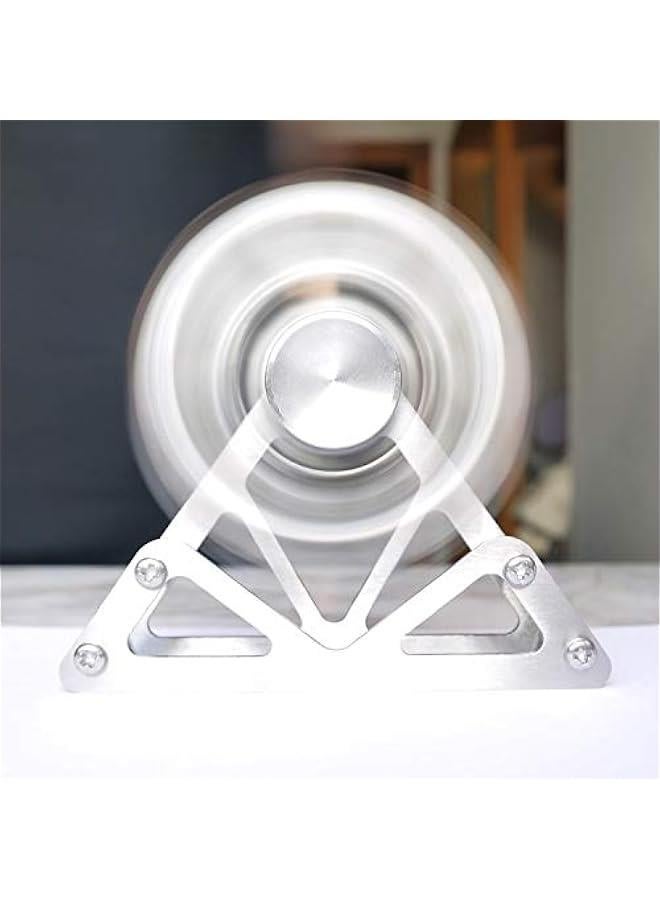 Arabest Ferris Wheel Fidget Spinner, Kinetic Desk Toys Spin with Stand, Metal Stainless Steel Smooth Bearing, High Speed Colorful Marble Rainbow, Premium Gift Figit Toy for Adults Kids - 10 Balls - Image 4