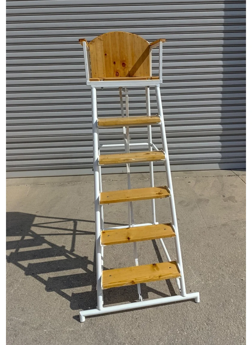 adelinspor Mia Tennis Referee Chair Wooden Seat and Step