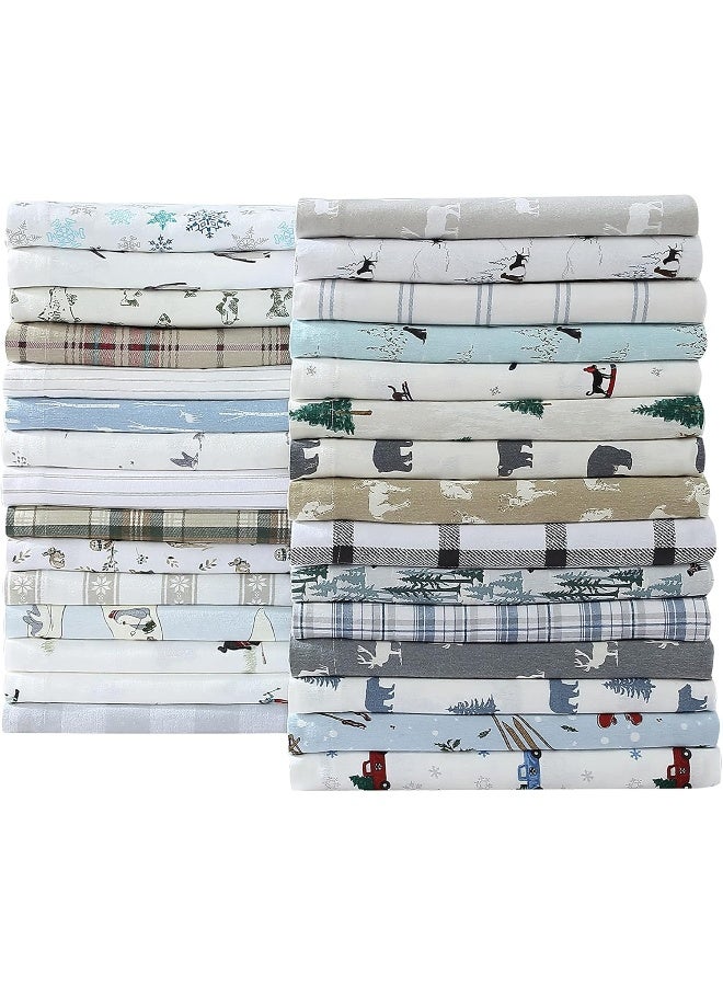 Eddie Bauer Beacon Hill Gry Tw Sheet Set Flannel Web - Image 4