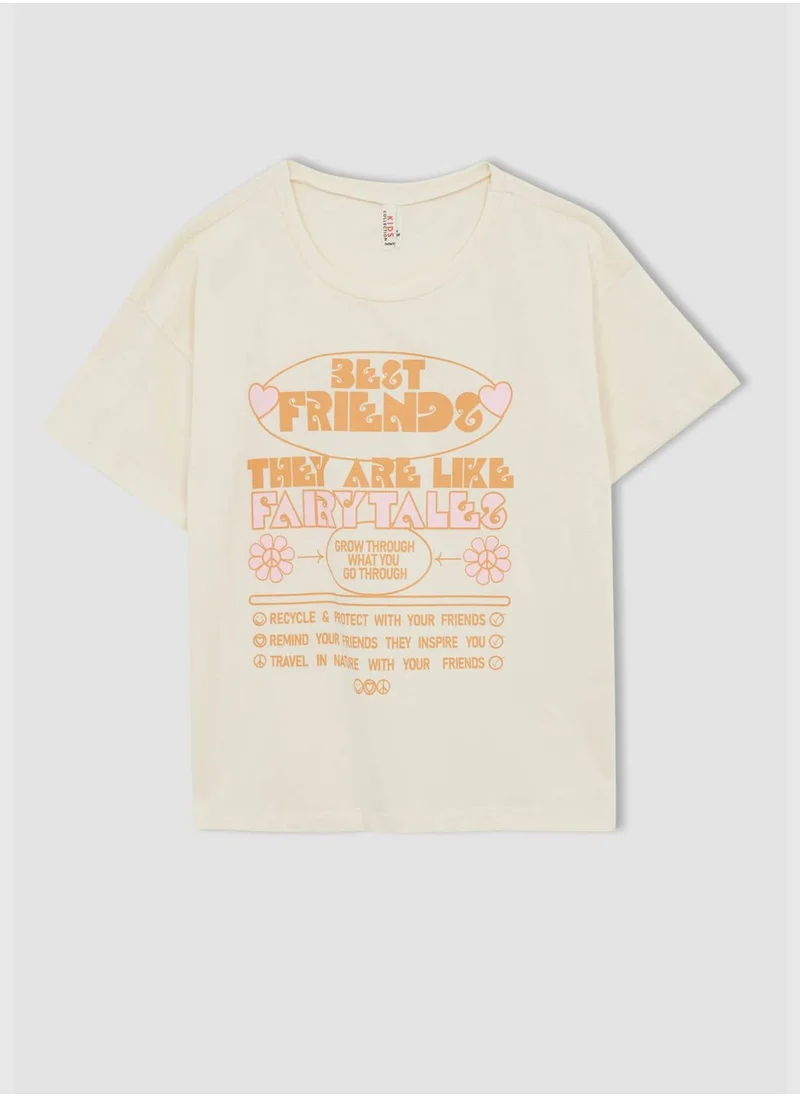DeFacto Regular Fit Short Sleeve Printed T-Shirt