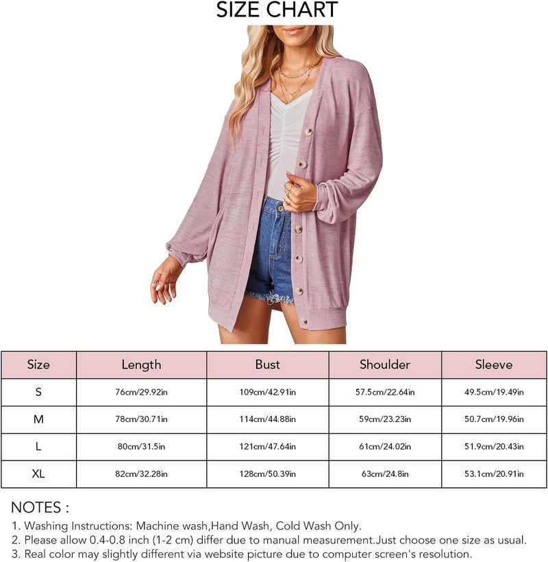 كلاراكو سترة نسائية محبوكة بأكمام طويلة وأزرار للأسفل وفتحة رقبة على شكل حرف V سترة كارديجان طويلة محبوكة للخروج - Image 4