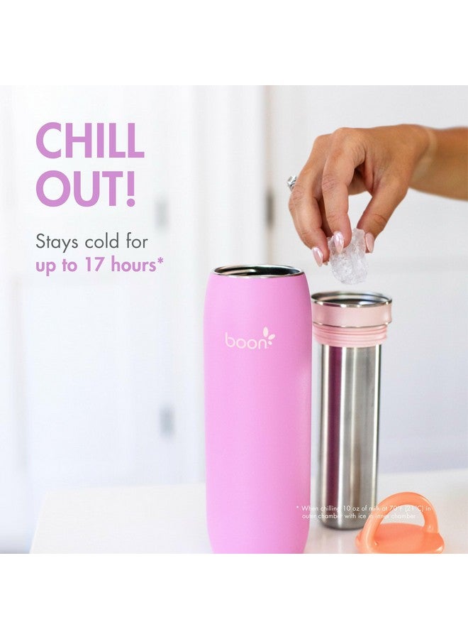بون مبرد حليب الثدي المحمول Boon Frosh - حاوية تبريد وتخزين من الفولاذ المقاوم للصدأ - أرجواني - يحافظ على برودة الحليب لمدة تصل إلى 17 ساعة - Image 1