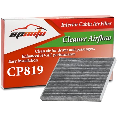 EPAuto CP819 (CF11819) Cabin Air Filter with Activated Carbon, Replacement for Hyundai Santa Fe, Kia Optima, Chevy Equinox, GMC Terrain, Saturn Vue - Fits 2008–2021 Models - Image 1