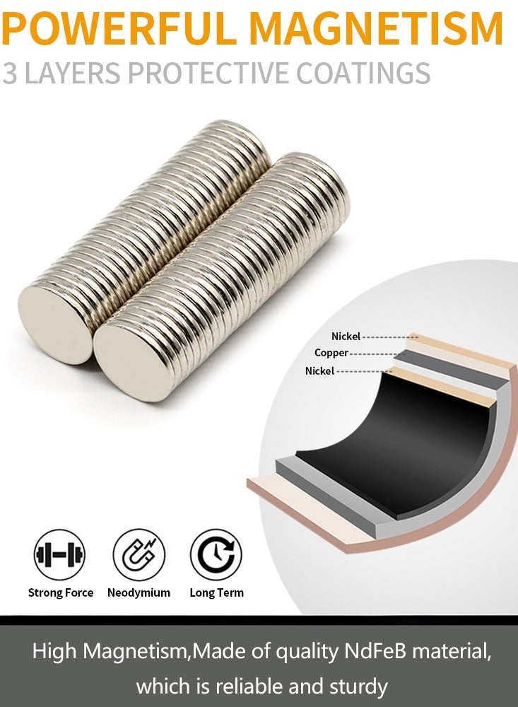 50Pcs 0.59x0.08inch Super Powerful Small Neodymium Magnet Round NdFeB Strong Permanent Magnetic imanes Refrigerator Magnets Office magnets 15x2mm - Image 4