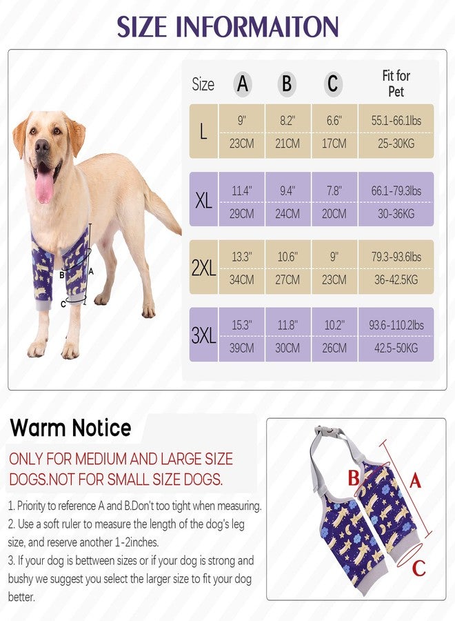 ROZKITCH Dog Surgery Leg Sleeve for Front Legs, Pet Prevent Licking Wound Elbow Knee Protector, Dog Leg Sleeve to Stop Licking Cone Collar Alternative for Sprain ACL CCL Arthritis Blue L - Image 4