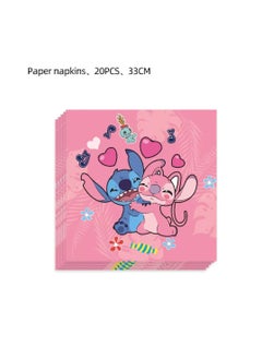 xppier 131 PCS Stitch Party Decorations for 10 Guests, Stitch Birthday Party Disposable Tableware Stitch Themed Party Plates Balloons Banner Tablecloth  - Image 4