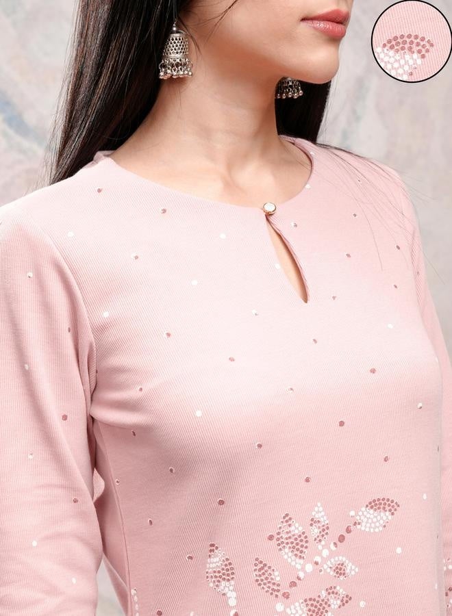 Vishudh Ethnic Motifs Printed Regular Fit Kurta With Trousers Set - Image 4