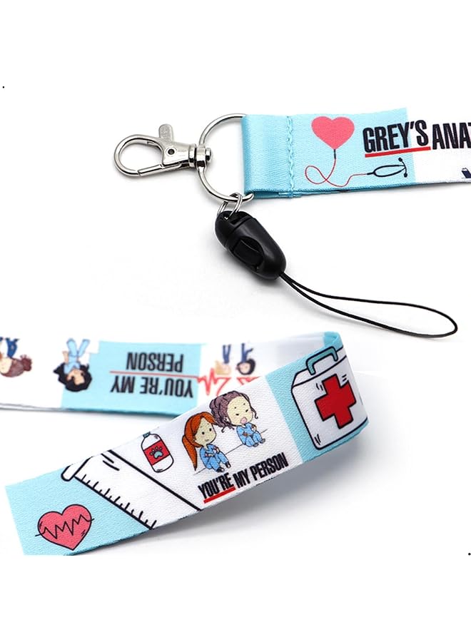 X spring Lanyard Key Chain Id Badge Holder Wrist Lanyard Key Chain Keychain Holder Cool Neck Lanyard For Women Men Car Keys Id Badges Card Wallet Phone Camera - Image 3