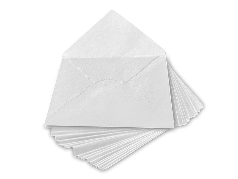 Wanderings Handmade White Deckle Edge Envelope - 6 x 9" Package of 25 - for Announcements Wedding Invitations Greeting Cards Crafts - Thick 150 GSM - Image 1