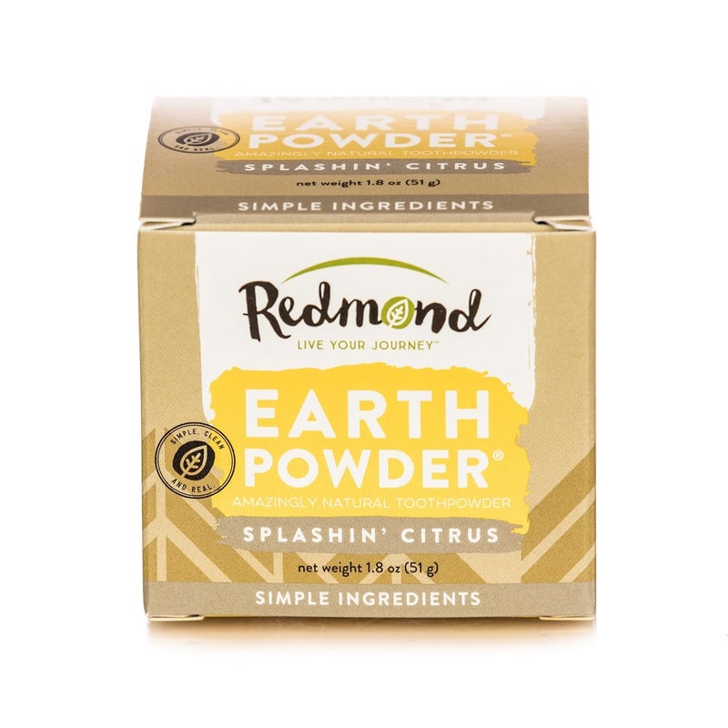 Redmond بودرة الأسنان واللثة الطبيعية بالكامل من REDMOND - طين البنتونيت - نباتية - عضوية - خالية من الفلورايد - غير معدلة وراثيًا - مكونات حقيقية - معجون أسنان بنكهة الحمضيات - 18 أونصة في جرة - Image 5