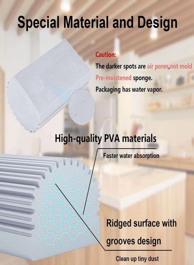 HDAIUCOV 6 Pack Damp Clean Duster Sponge,Dusting Sponge Duster for Housekeeping,Reusable Household Cleaning Sponge for Blinds, Fan Blades,Mirrors,Glass, Baseboards,Window Track Grooves and Car (Grey) - Image 3