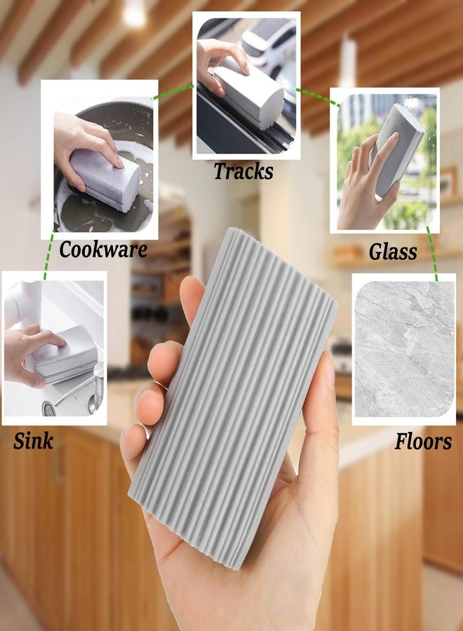 HDAIUCOV 6 Pack Damp Clean Duster Sponge,Dusting Sponge Duster for Housekeeping,Reusable Household Cleaning Sponge for Blinds, Fan Blades,Mirrors,Glass, Baseboards,Window Track Grooves and Car (Grey) - Image 5