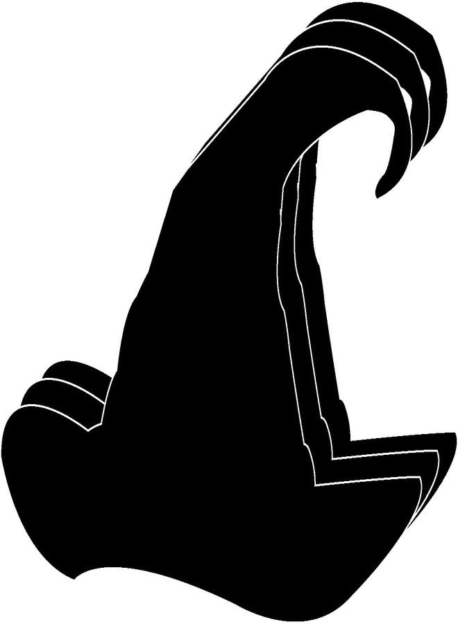 SHAPES ETC. Witch Hat Large Single Color Creative Cut-Outs, 5.5" x 5.5", 31 Witch Hats to a Package - Image 1