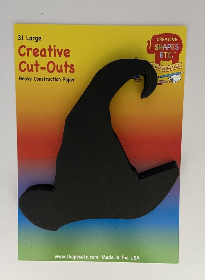 SHAPES ETC. Witch Hat Large Single Color Creative Cut-Outs, 5.5" x 5.5", 31 Witch Hats to a Package - Image 3