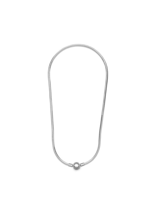 PANDORA Silver necklace with round clasp - Image 2