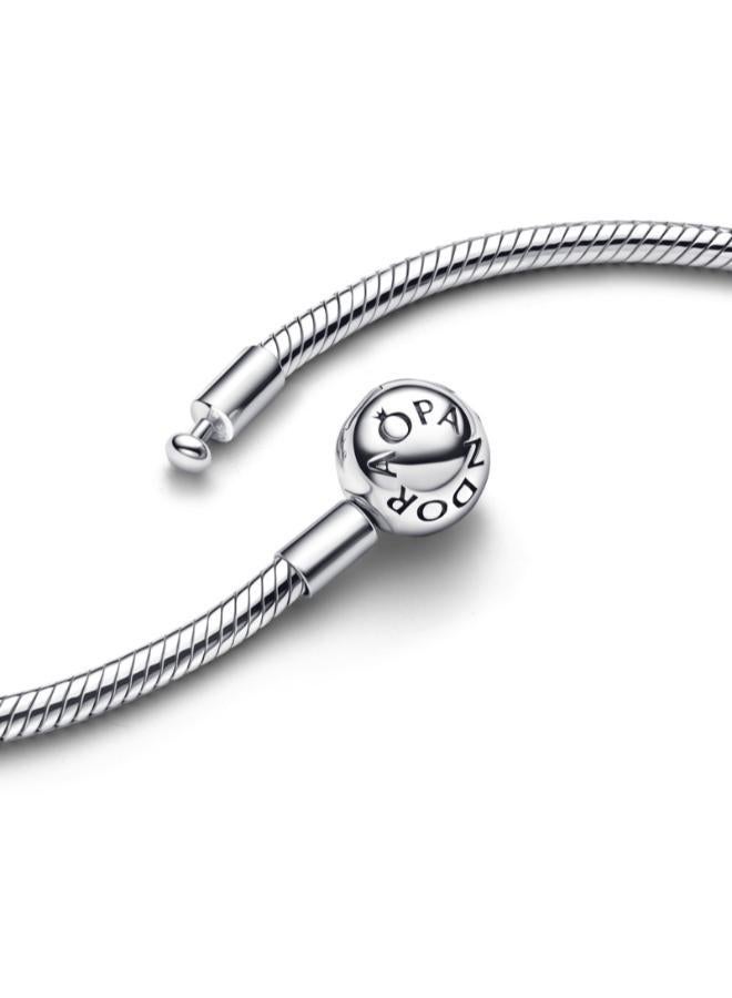 PANDORA Silver necklace with round clasp - Image 3